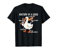 Anatomie d'une oie mauvais yeux humour chaos T-Shirt