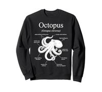 Anatomie d'une Pieuvre drôle Diagramme de Vie Marine Sweatshirt