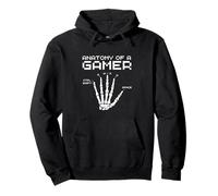 Anatomie Gamer Squelette Main Jeu Vidéo Drôle Homme Garçons Enfants Sweat à Capuche