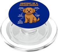 Anatomie Goldendoodle Chien Maman Papa Doodle Golden Doodle Fluffy Doodle PopSockets PopGrip pour MagSafe
