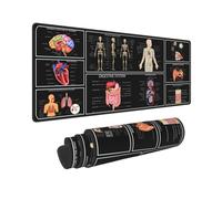 Anatomie médicale, physiologie humaine, médecin, assistant, modèle d'anatomie, physiologie, clavier de jeu, tapis de souris, tapis de souris, tapis de bureau, énorme bord cousu XL, semelle en