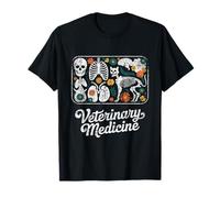 Anatomie vétérinaire Florale Animal Vet Tech T-Shirt
