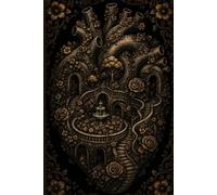 Anatomisches Herz Notizbuch kariert als Verwunschenes Schloss Gothic Fantasy Dark Art Blumen Journal: Mystische Architektur Illustration Tagebuch Florales Design Schreibheft Notebook Für Kreative