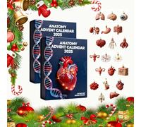 Anatomy Advent Calendar 2025, 24 Days Of Human Organs Ornaments Christmas Advent Calendar, 2D Acrylic Human Body Discoveries with Detailed Organ Figures (2*Set)