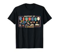Anatomy of A Dinker Guide Pickleball Raquette Dink T-Shirt