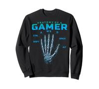 Anatomy of a Gamer Shirt Squelette Main Xray Jeu vidéo drôle Sweatshirt