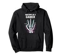 Anatomy of A Gamer Skeleton Hand Funny Gamers Sweat à Capuche