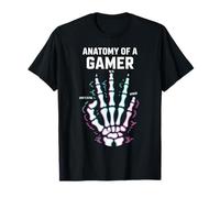 Anatomy of A Gamer Skeleton Hand Funny Gamers T-Shirt