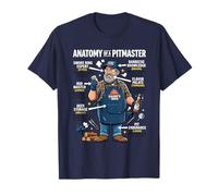 Anatomy of A Pitmaster Grillmaster Barbecue Amusant Grillmaster T-Shirt