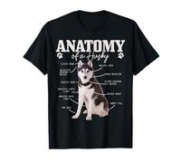 Anatomy of A Sibérien Husky Chien Mignon Husky Mom Dad T-Shirt
