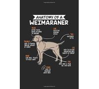 Anatomy Of A Weimaraner: 6" X 9" Lined - Notebook - Memo Book - Paperback - Journal - Diary - A Funny Gift For A Dog Owner And Puppy Lover. Also A Great As A Gift Idea For Friends Or Family To Show Ho