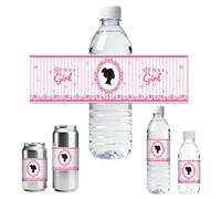 ANATTASOUL 30 Feuille D'Étiquettes pour Bouteilles d'eau avec Lady Spitze pour Bouteille d'eau Étiquettes de Bouteille d'eau Potable Fête