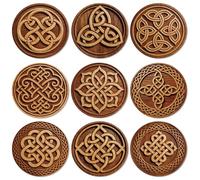 ANATTASOUL 9 Pièces Motifs Celtiques Muster Coaster pour Maison