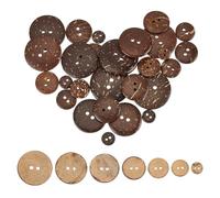 ANATTASOUL Boutons en Noix de Coco Naturpour les femmes Boutons en Coquille de Coco Naturpour les femmes 2 trou Boutons Écologiques pour Boutons de Couture