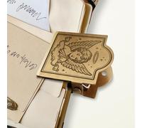 ANATTASOUL Clip de Carnet de Voyage en Laiton Vintage Ange, Pince Journaling Métal Book Clip Décorative pour Journal, Carnet, Livre et Marque-page