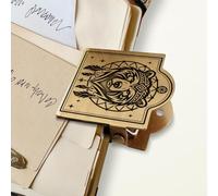 ANATTASOUL Clip de Carnet de Voyage en Laiton Vintage Attrape-Rêves Ours, Pince Journaling Métal Book Clip Décorative pour Journal, Carnet, Livre et Marque-page