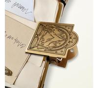 ANATTASOUL Clip de Carnet de Voyage en Laiton Vintage Forêt de montagne et phase de la lune, Pince Journaling Métal Book Clip Décorative pour Journal, Carnet, Livre et Marque-page