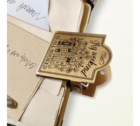 ANATTASOUL Clip de Carnet de Voyage en Laiton Vintage Livres et Fleur Sauvage, Pince Journaling Métal Book Clip Décorative pour Journal, Carnet, Livre et Marque-page