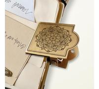 ANATTASOUL Clip de Carnet de Voyage en Laiton Vintage Mandala, Pince Journaling Métal Book Clip Décorative pour Journal, Carnet, Livre et Marque-page