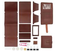 ANATTASOUL Kit de portefeuille en cuir à faire soi-même pour homme - Marron - Tendance - Pour cartes de crédit - Outils classiques pour l'artisanat du cuir - Kit de portefeuille fait à la main -