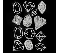 ANATTASOUL Pierre Précieuse Et Diamant Motif Strass Thermocollant 29.7×21 CM Autocollant Fer Sur Cristal T Shirt Transfert de Chaleur Patch Strass thermocollant pour Veste Sacs Jeans Artisanat