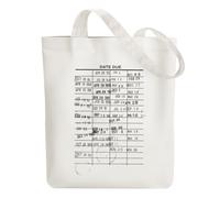 ANATTASOUL Tote Bag Femme,Sac en Toile Imprimé,Sac Fourre-Tout Reutilisable,Coton Liste d’emprunt Sacs de Courses,38 * 40cm Large Blanc Sac Tote Bag en Toile pour Shopping,Cadeaux