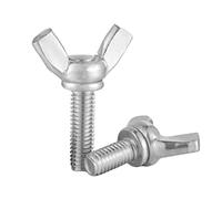 Anawakia 10pcs Vis papillon en acier inoxydable 304 M4M5M6M8M10 boulons papillon Vis à main (M10*16mm)