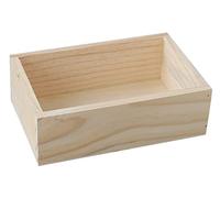 Anawakia Boîte de rangement universelle en bois sans couvercle (18,9 x 12 x 6 cm)
