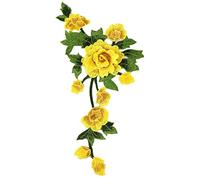 Anawakia Broderie Patch Fleurs de Rose à Repasser Iron-on Patches Appliques (Jaune,À Droite)