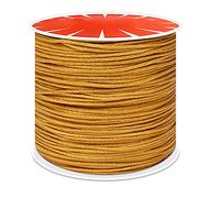 Anawakia Cordon en nylon - 100 m x 0,8 mm - Fil en nylon à tricoter à la main - Pour fabrication de bijoux - Jaune foncé