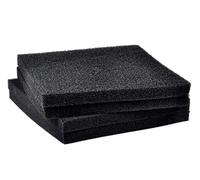 Anawakia Filtre pour Aquarium, Mousse Filtrante Biochimique pour Filtre Aquarium à Poisson Noir 1 pcs (50 x 50 x 3cm,Petit Trou)
