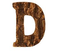 Anawakia Lettres en bois A B C D E F G H I J K L M N O P Q R S T U V W X Y Z Bois massif vintage écorce Chiffres et nombres 0 1 2 3 4 5 6 7 8 9 Décoration rétro DIY (D)