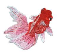 Anawakia Patch Broderie Ecusson à Coudre Sticker Appliqué décoratifs Patch Brodé Broderie Appliqués à Coudre Motif de Poisson Rouge (Rounge)