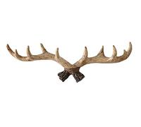 Anawakia Patère en bois de cerf - Crochet mural vintage - Décoration d'intérieur - Bois de cerf - Beige