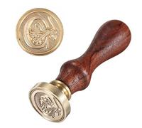Anawakia Tampon à Sceau Style Vintage - Ensemble de Sceau en Cire A-Z avec Manche en Bois - Cachet Décoratif pour Lettres - 26 Lettres DIY Tampon en Bois et Cire (C)