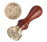 Anawakia Tampon à sceller en cire style vintage, ensemble de sceaux A-Z, sceau décoratif, manche en bois, lettre de 26 lettres, DIY, tampon en cire sur bois, 1 pièce (X)
