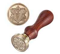 Anawakia Tampon en cire style vintage, ensemble de sceaux A-Z, sceau décoratif, manche en bois, lettre de 26 lettres, DIY, tampon en cire sur bois, 1 pièce (V)