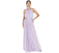 Anaya with Love Ladies Maxi Dress for Women Halter Neck Long Sleeveless with Belt A Line Evening Gown Ball Prom Wedding Guest Bridesmaid, Robe Femme, Dusty Lilac,