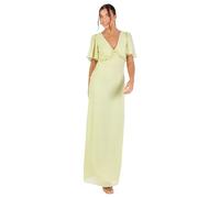 Anaya with Love Women's Flutter Sleeve Maxi Dress Elegant V-Neck Bridesmaid Gown Formal Wedding Guest Evening Dress Spring Green 16
