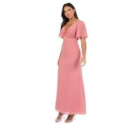 Anaya with Love Women's Flutter Sleeve Maxi Dress Elegant V-Neck Bridesmaid Gown Formal Wedding Guest Evening Dress Desert Rose 22
