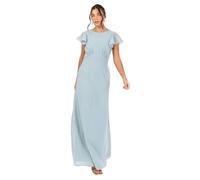 Anaya with Love Women's Flutter Sleeve Maxi Dress Elegant V-Neck Bridesmaid Gown Formal Wedding Guest Evening Cloud Blue 22