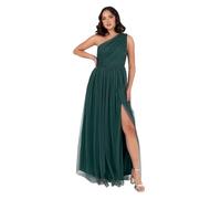 Anaya with Love Womens Ladies Maxi One Cold Shoulder Dress with Slit Split Sleeveless Prom Wedding Guest Bridesmaid Ball Evening Gown, Vert émeraude 36