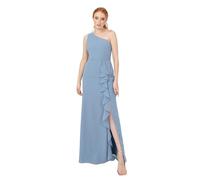 Anaya with Love Women's Maxi Dress Ladies Sleeveless One-Shoulder Asymmetric Split Waterfall Ruffle A-Line Bridesmaid Wedding Guest Prom, Soft Blue, 42