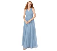 Anaya with Love Women's Maxi Dress Ladies Sleeveless V-Neck Wrap Tulle Waistband A-Line Keyhole Back Bridesmaid Wedding Guest Prom, Soft Blue, 42