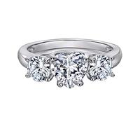 ANAZOZ Bague Femme en Argent Trio de Zircones Scintillant Mariage Taille 49