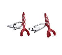 ANAZOZ Boutons de Manchette France Fusée Blanc-Rouge Acier Geek Homme Originaux
