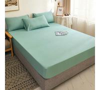 ANAZOZ Drap Housse en Coton, Vert Sauge, Couvre-Matelas Uni, Linge de Lit Doux Respirant, 120x200cm, pour Matelas Épais 5-25cm