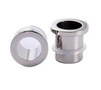 ANAZOZ Écarteur Oreille 21mm, Piercing Tunnel Acier Inoxydable Bouchon Ajouré avec Anneau Silicone, Tunnel d'oreille 2PCS 7/8 inch Punk