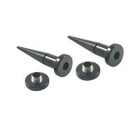 ANAZOZ Écarteur Oreille Cône 6mm Acier Noir, Piercing Oreille 2 en 1, Plug Tunnel Lobe 2G, 2PCS Fantaisie Pour Homme Femme Unisexe