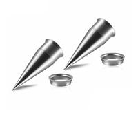 ANAZOZ Écarteur Oreille Cône 6mm en Acier Inoxydable, Piercing Oreille 2 en 1, Plug Tunnel Lobe 2G, 2PCS Fantaisie Pour Homme Femme Unisexe